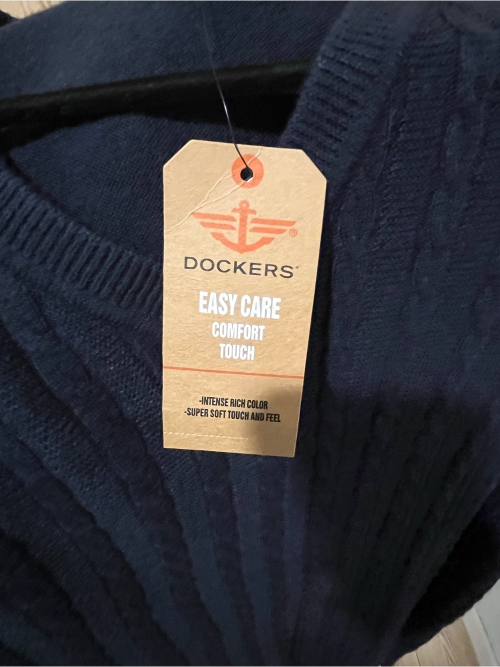Dockers Men’s Navy Cable Knit Sweater Vest XL NWT ⛳️ - Picture 9 of 10